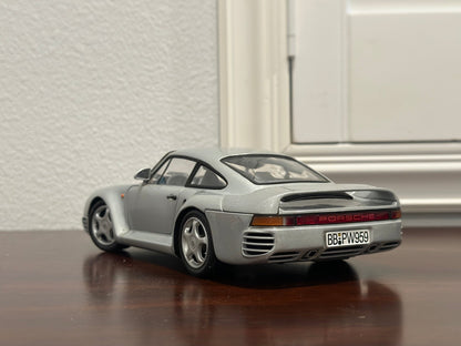EXCOTO Motorbox Porsche 959 Silver 1/18 Scale Diecast Model Car - Product Image