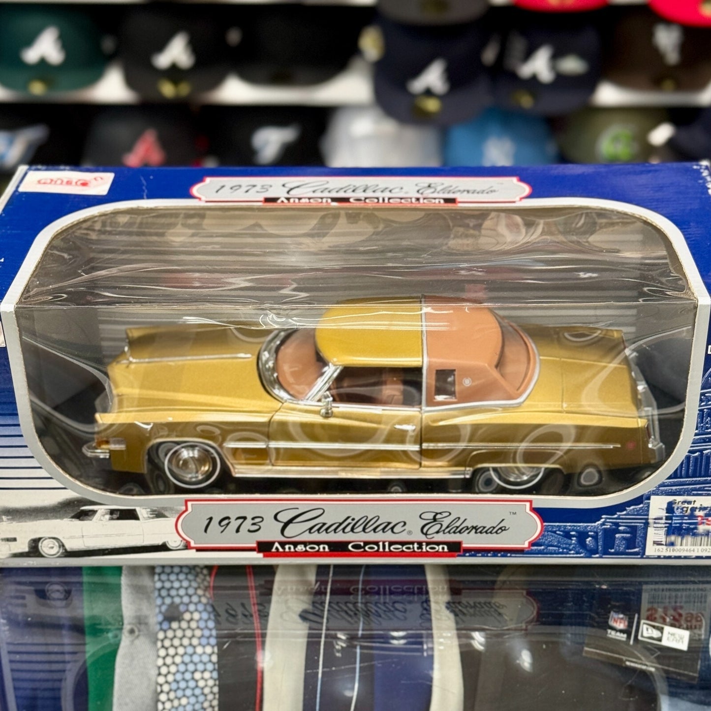 1/18 1973 Cadillac Eldorado Gold Anson Vintage Diecast Car | New