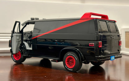 Greenlight 1983 GMC Vandura Van Black 'A-Team TV Series' 1/18 Scale Diecast Model Car - Product Image