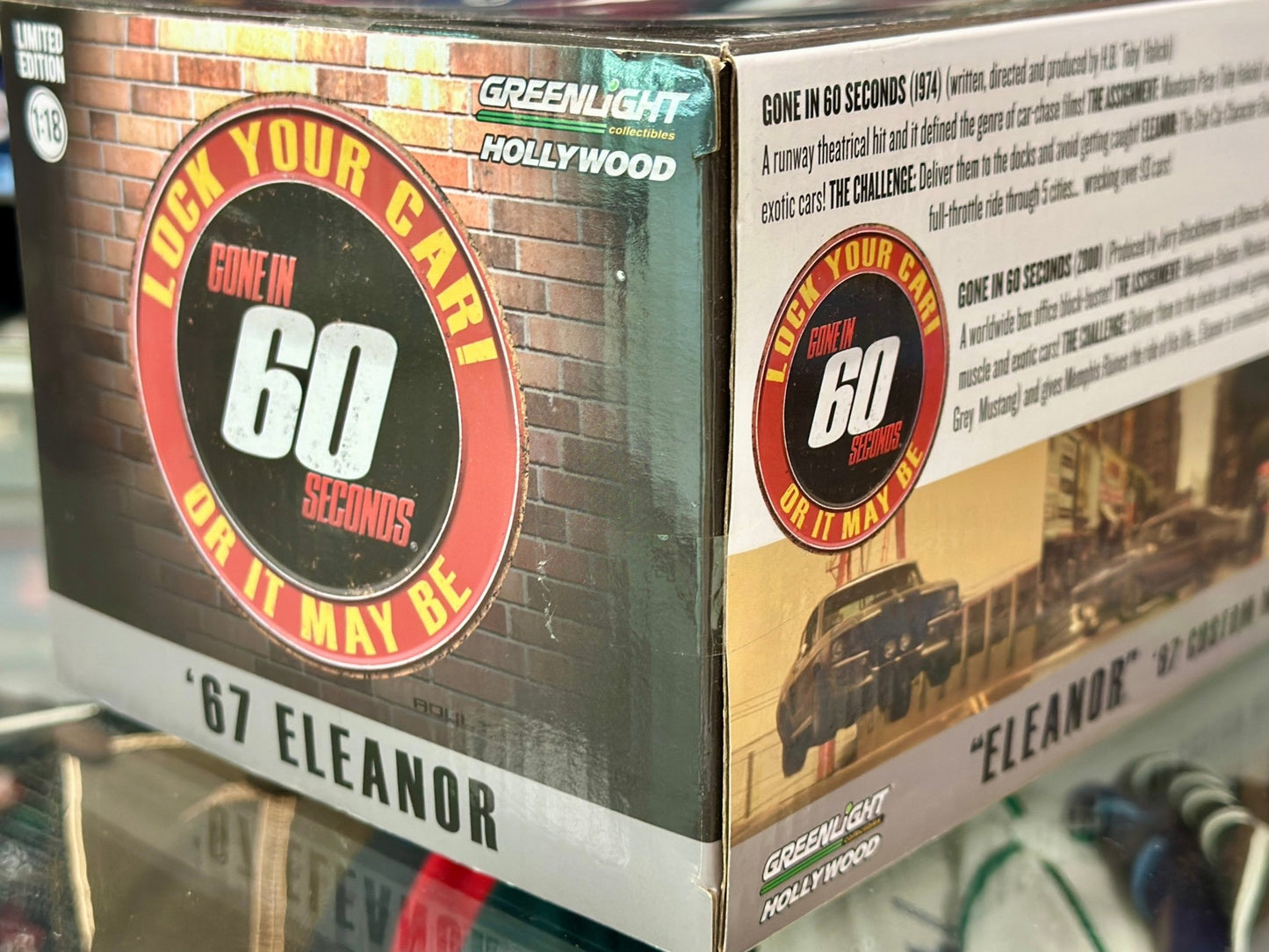 Greenlight 61 1967 Ford Mustang 'Eleanor Gone in 60 Seconds Movie Car' 1/18 Scale Diecast Model Car - Product Image