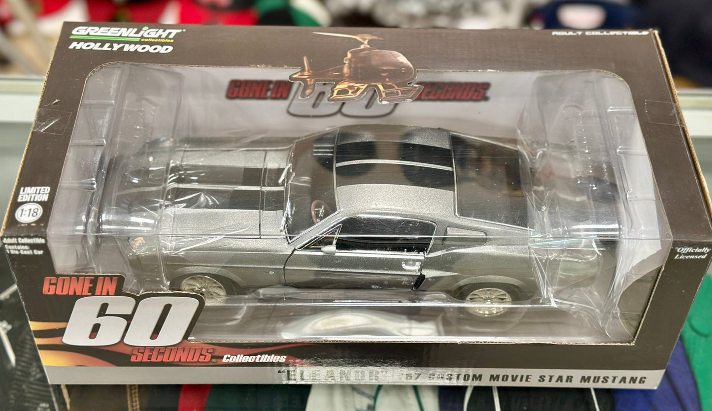 Greenlight 61 1967 Ford Mustang 'Eleanor Gone in 60 Seconds Movie Car' 1/18 Scale Diecast Model Car - Product Image