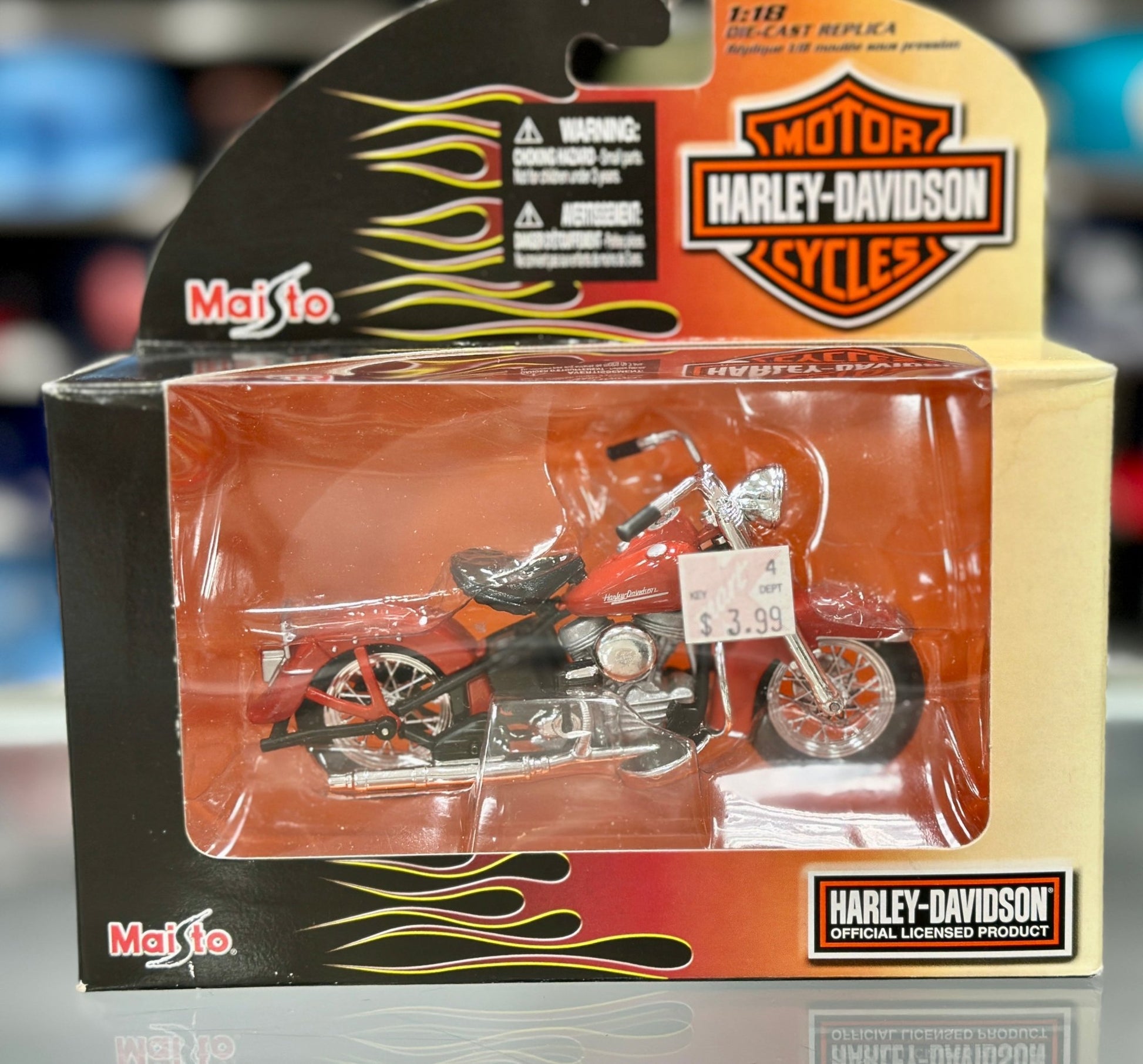 Harley Davidson Motorcycle Motorbike Maisto Two Wheeler 1/18 Scale Diecast | New - Product Image