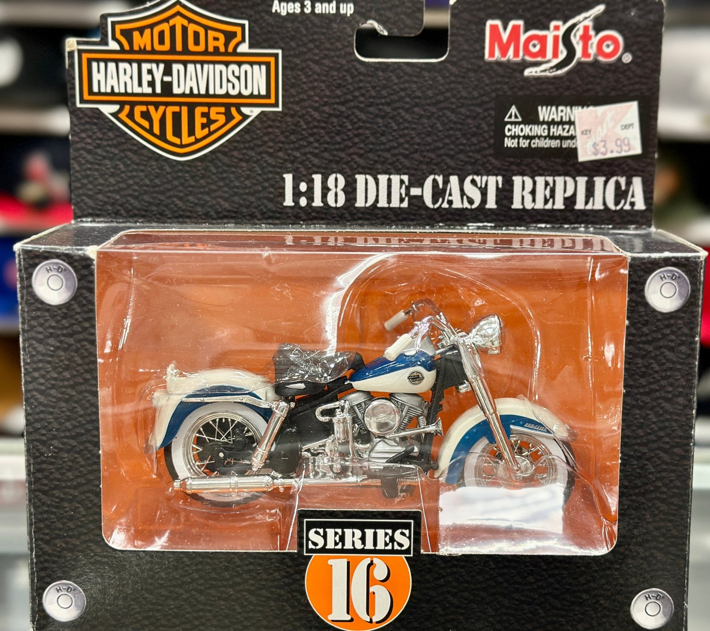 Harley Davidson Motorcycle Motorbike Maisto Two Wheeler 1/18 Scale Diecast | New - Product Image