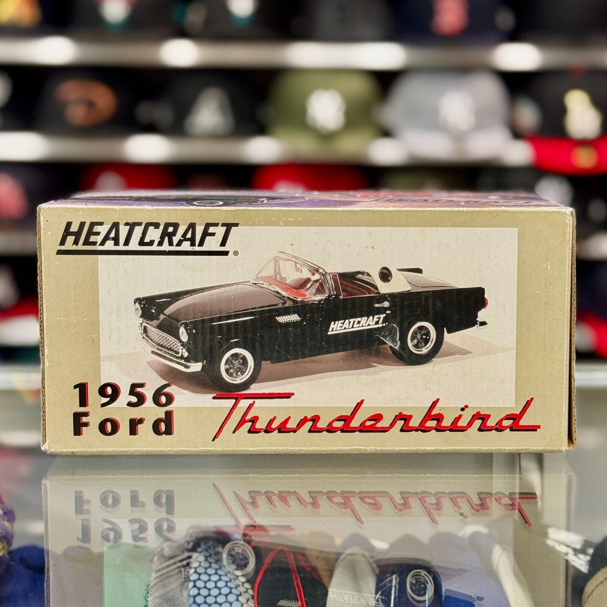Heatcraft 1956 Ford Thunderbird Crown Premiums Coin Bank Black 1/24 Scale Diecast Model Car - Product Image