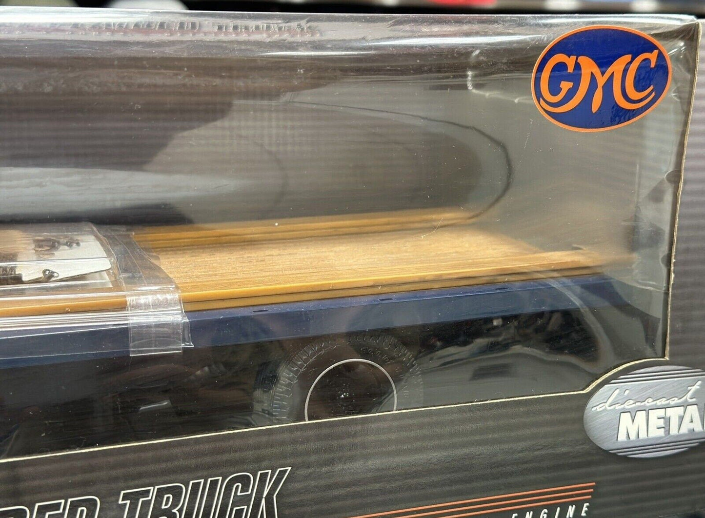 Highway 61 1941 GMC Flatbed Truck Blue 1/16 Scale Diecast Model Car | New - Product Image