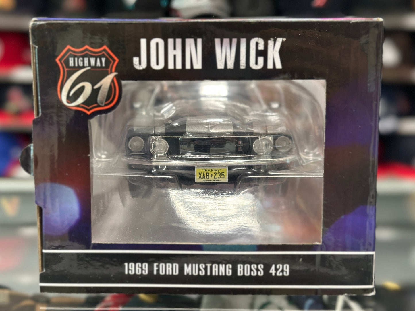 Highway 61 1969 Ford Mustang Boss 429 'John Wick Movie Car' 1/18 Scale Diecast Model Car - Product Image