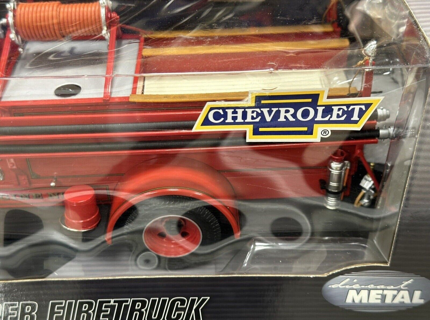 Highway 61 Chevy Chevrolet Pumper Firetruck Red 1/16 Scale Diecast Model Car | New - Product Image