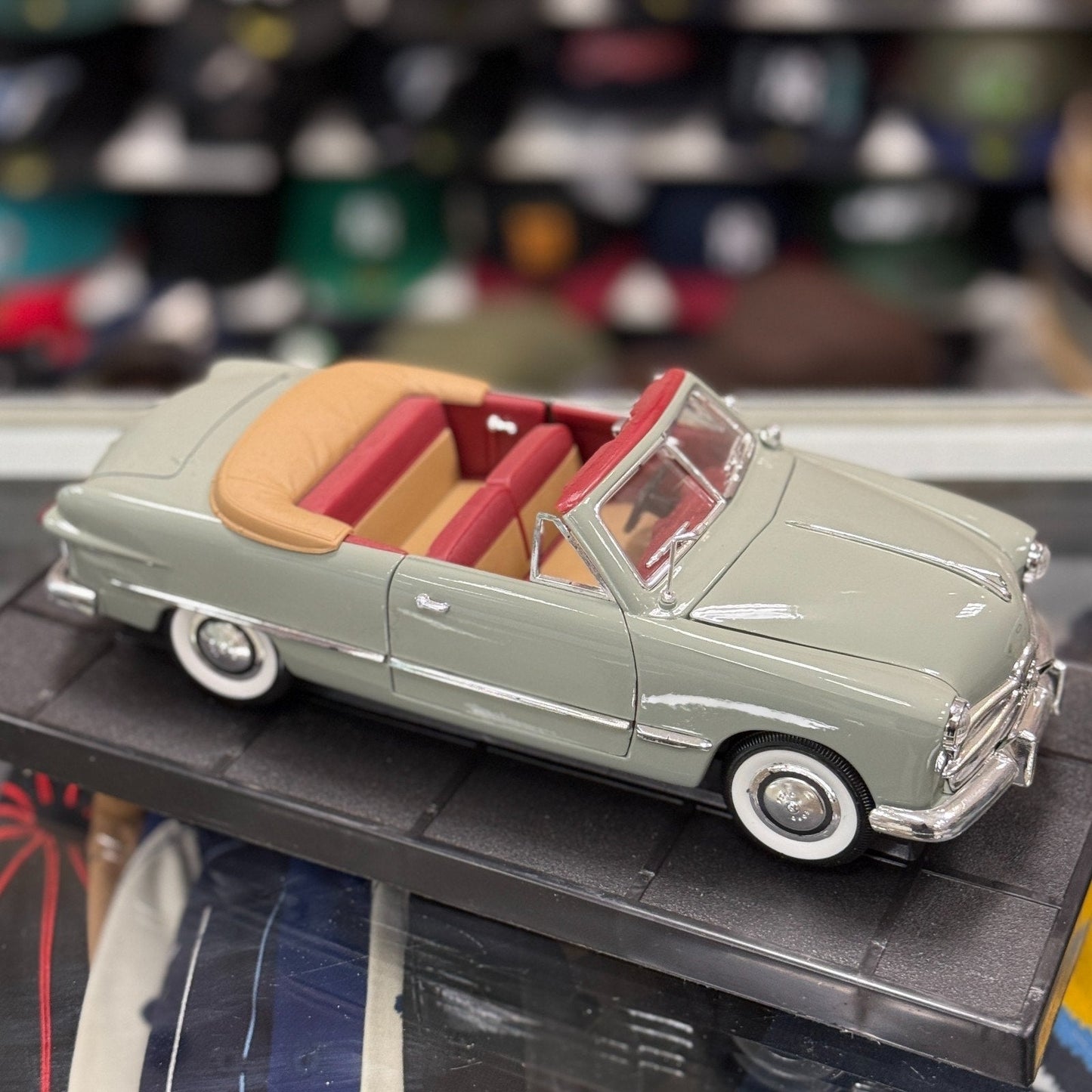 Hobby Class 1949 Ford Grey/Red Mira Carmania 1/18 Scale Diecast Model Car | New - Product Image