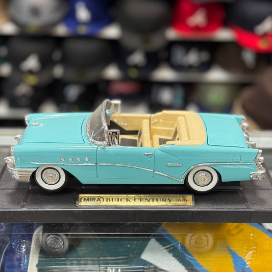 Hobby Class 1955 Buick Century Teal Carmania 1/18 Scale Diecast Model Car | New - Product Image