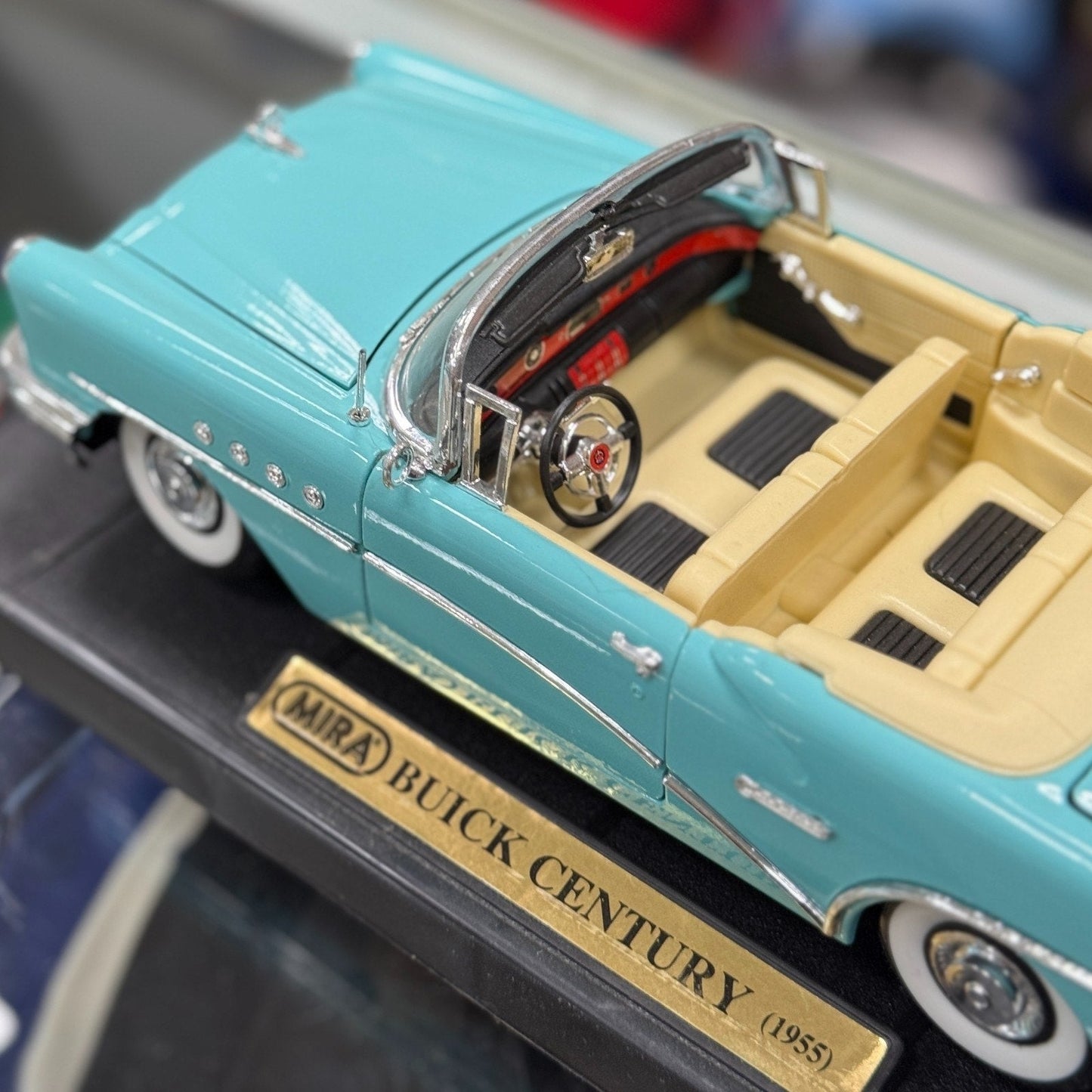 Hobby Class 1955 Buick Century Teal Carmania 1/18 Scale Diecast Model Car | New - Product Image