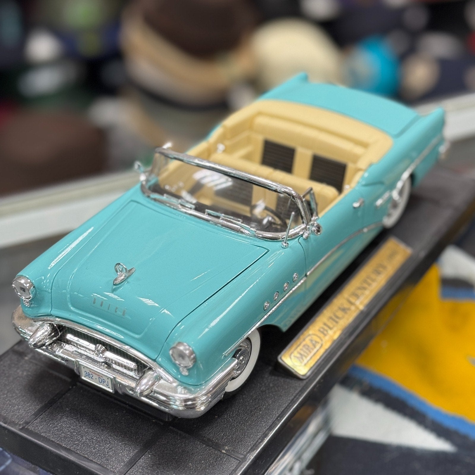 Hobby Class 1955 Buick Century Teal Carmania 1/18 Scale Diecast Model Car | New - Product Image