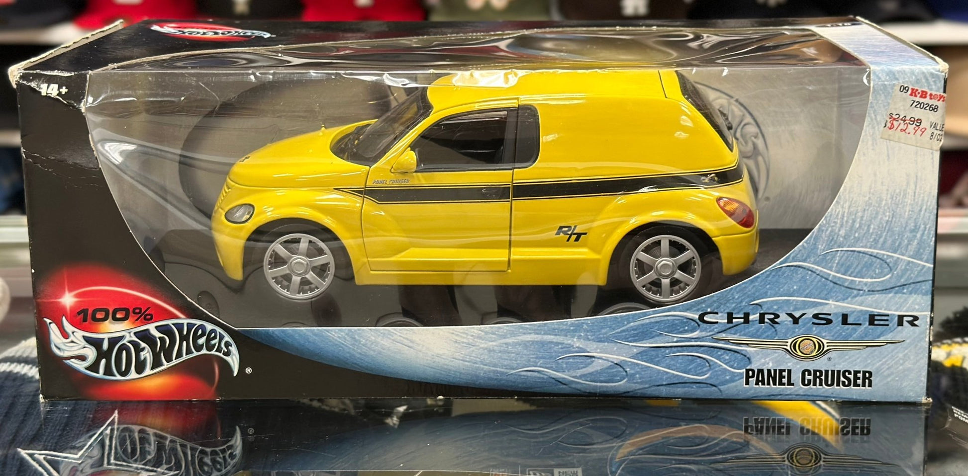 Hot Wheels Chrysler PT Cruiser Yellow 1/18 Scale Diecast Model Car - Product Image