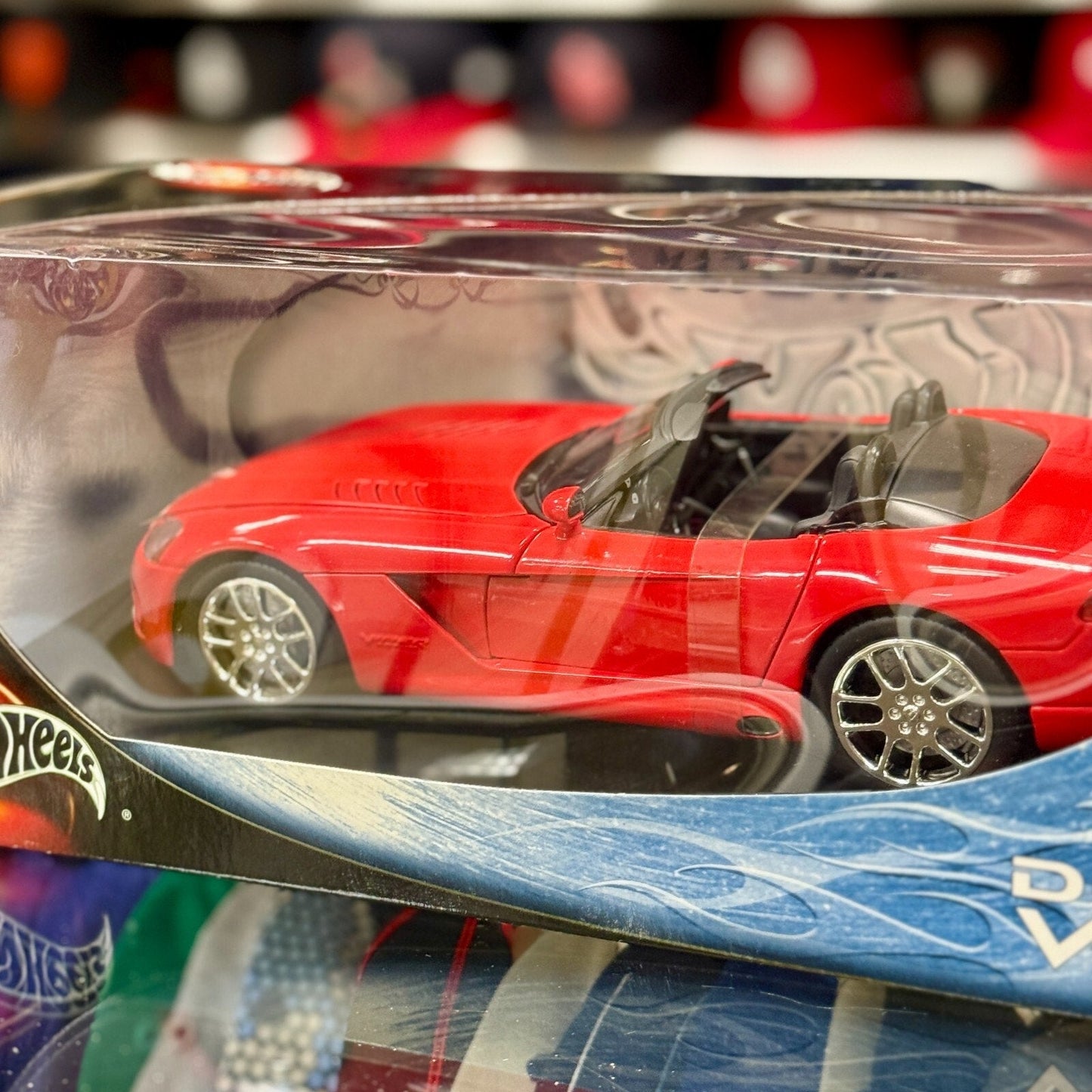 Hot Wheels Dodge Viper SRT-10 Red 1/18 Scale Diecast Model Car | New - Product Image