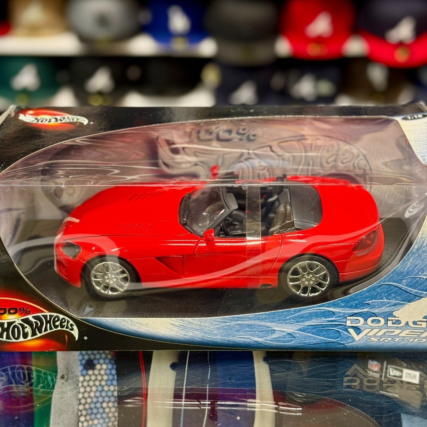 Hot Wheels Dodge Viper SRT-10 Red 1/18 Scale Diecast Model Car | New - Product Image
