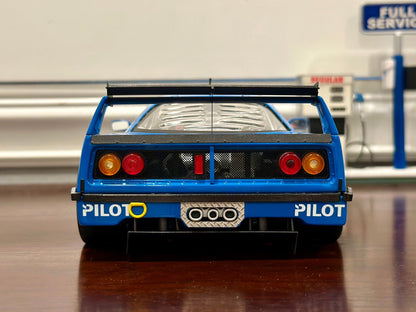 Hot Wheels Elite 1995 Ferrari F40 'Custom Blue Project Car' 1/18 Scale Diecast Model Car - Product Image