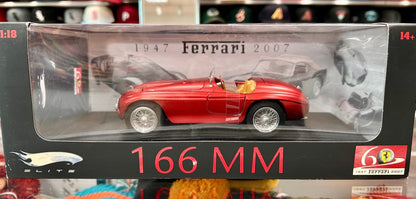 Hot Wheels Elite Ferrari 125S Metallic Red '60th Anniversary' 1/18 Scale Diecast Model Car | New - Product Image