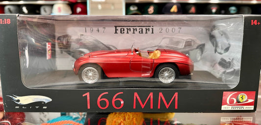 Hot Wheels Elite Ferrari 125S Metallic Red '60th Anniversary' 1/18 Scale Diecast Model Car | New - Product Image