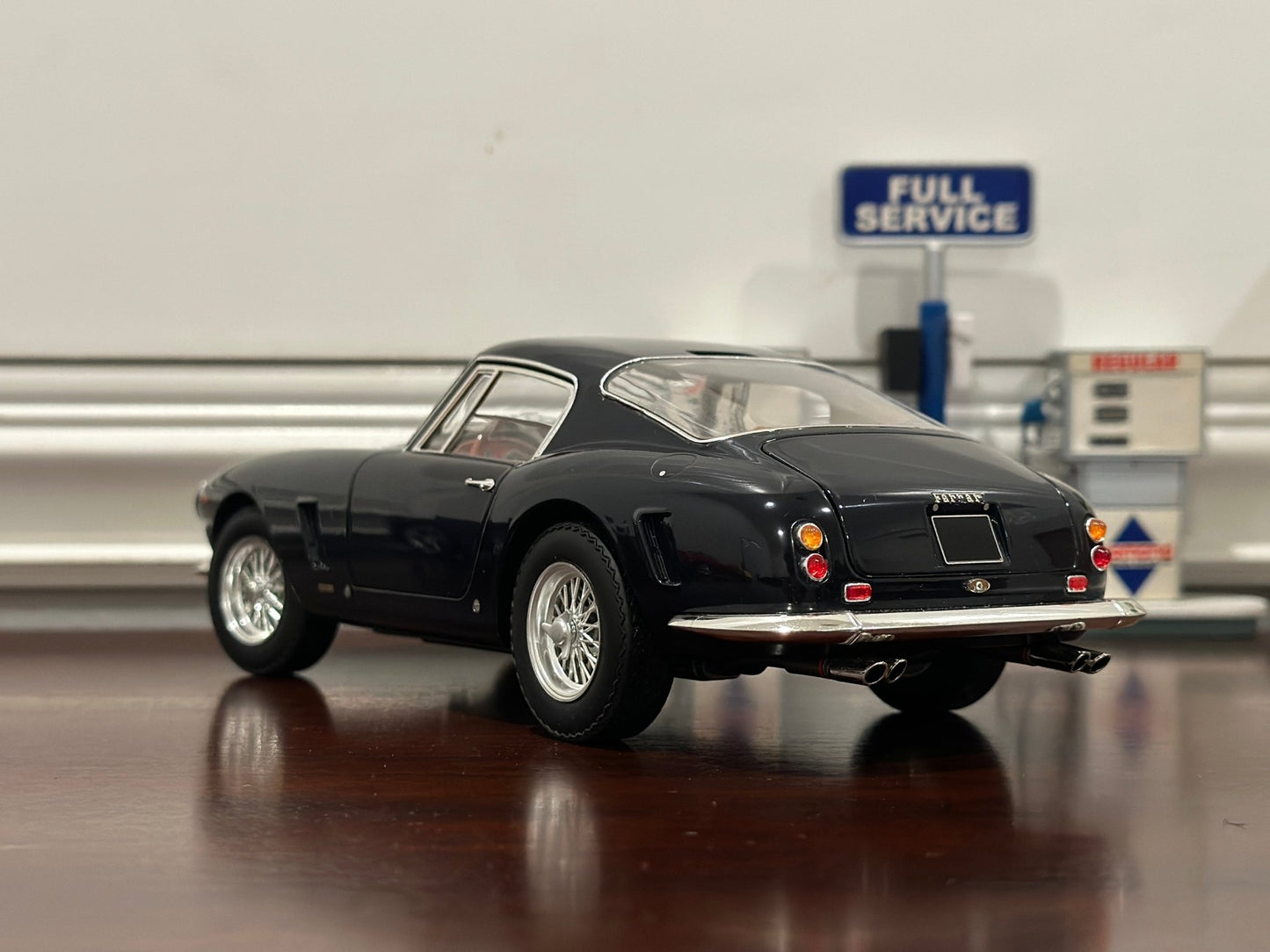 Hot Wheels Elite Ferrari 250 SWB Midnight Blue 1/18 Scale Diecast Model Car | Limited Edition - Product Image