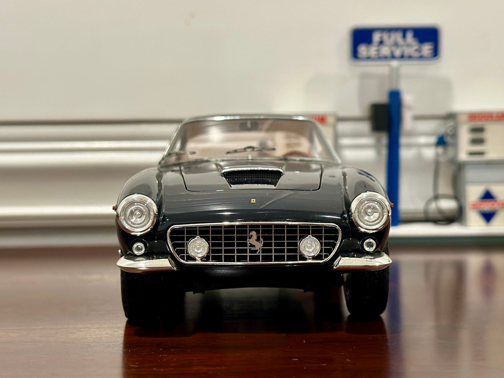 Hot Wheels Elite Ferrari 250 SWB Midnight Blue 1/18 Scale Diecast Model Car | Limited Edition - Product Image