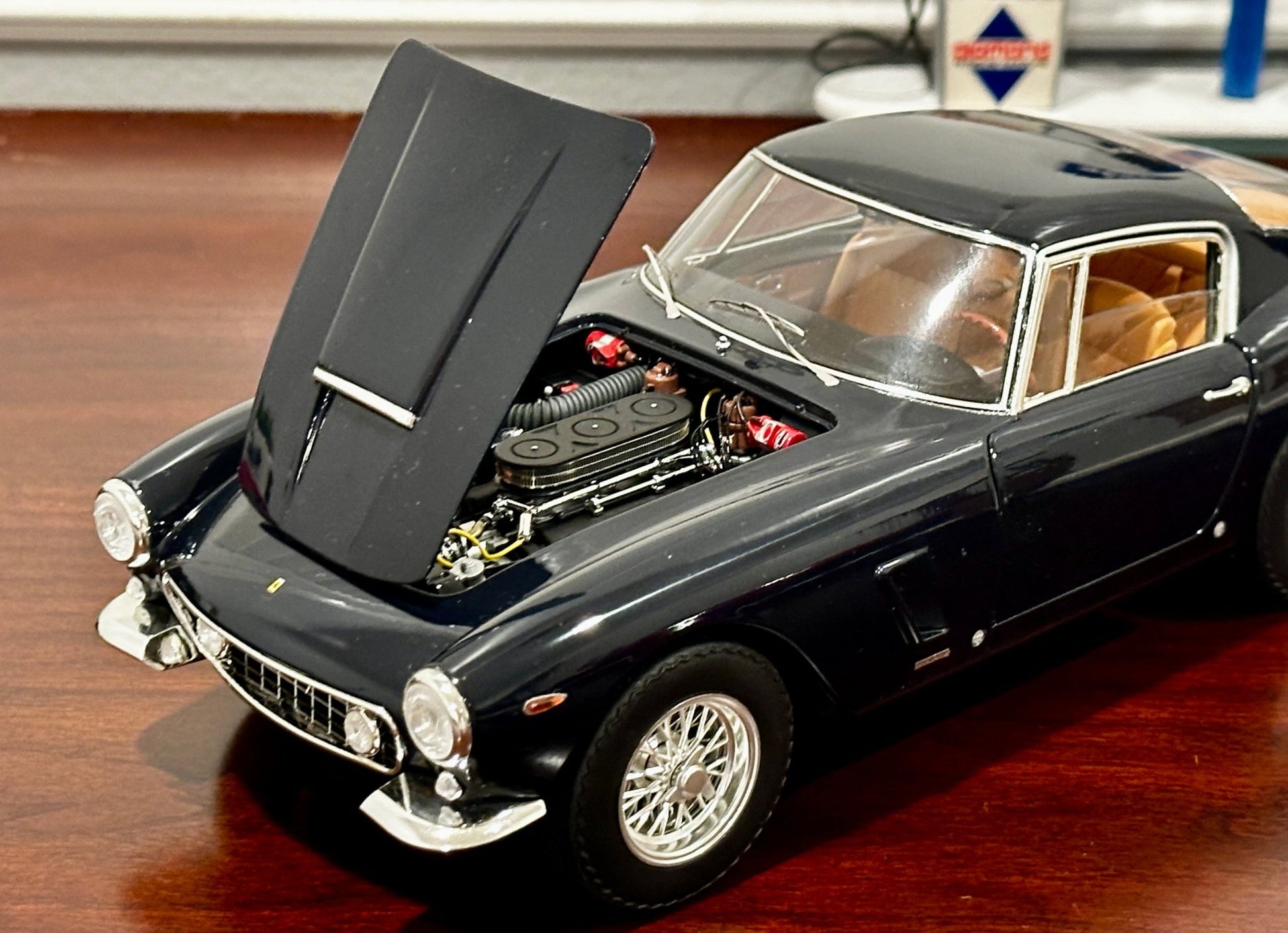 Hot Wheels Elite Ferrari 250 SWB Midnight Blue 1/18 Scale Diecast Model Car | Limited Edition - Product Image