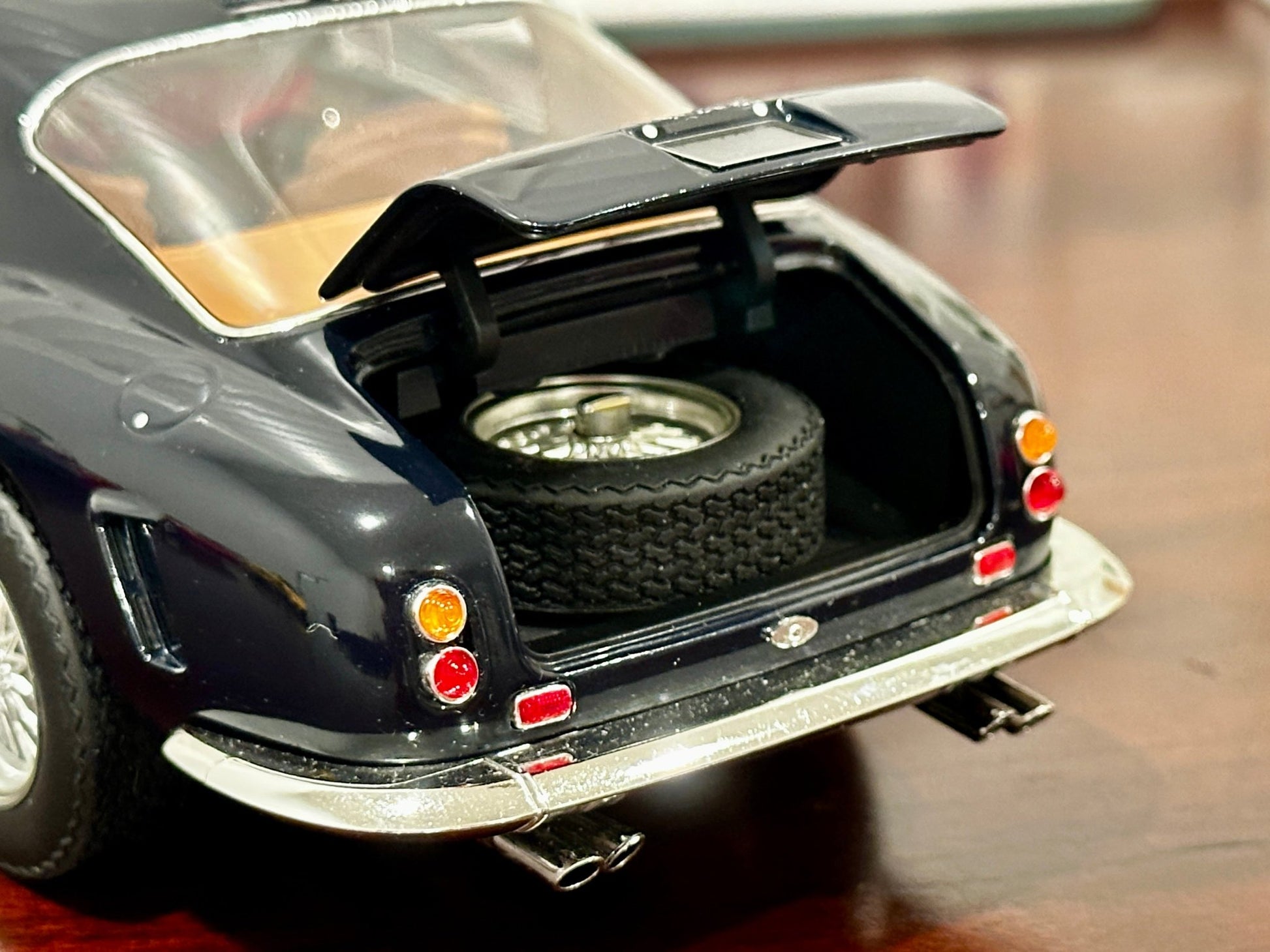 Hot Wheels Elite Ferrari 250 SWB Midnight Blue 1/18 Scale Diecast Model Car | Limited Edition - Product Image