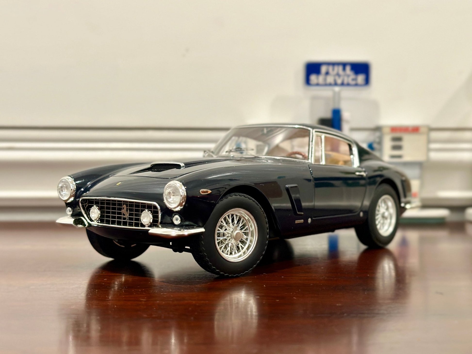 Hot Wheels Elite Ferrari 250 SWB Midnight Blue 1/18 Scale Diecast Model Car | Limited Edition - Product Image