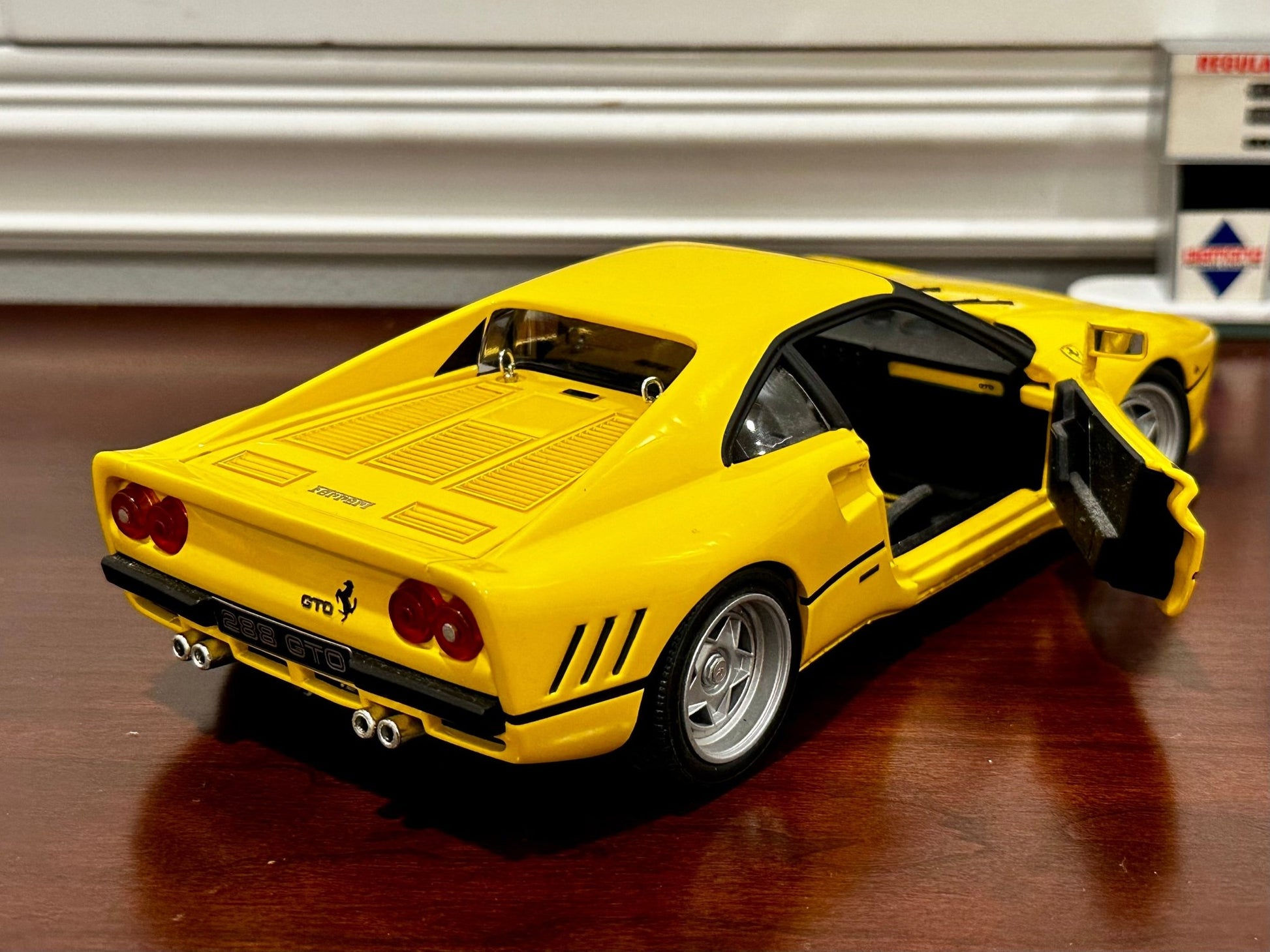Hot Wheels Elite Ferrari 288 GTO Yellow 1/18 Scale Diecast Model Car | In Box - Product Image