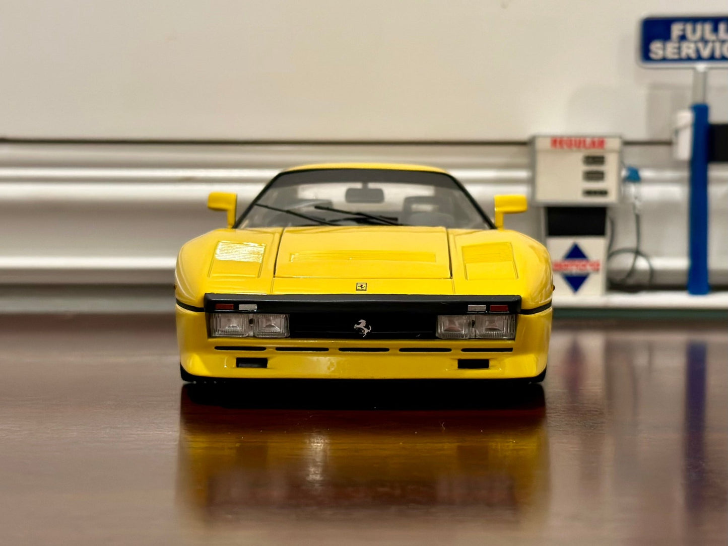 Hot Wheels Elite Ferrari 288 GTO Yellow 1/18 Scale Diecast Model Car | In Box - Product Image