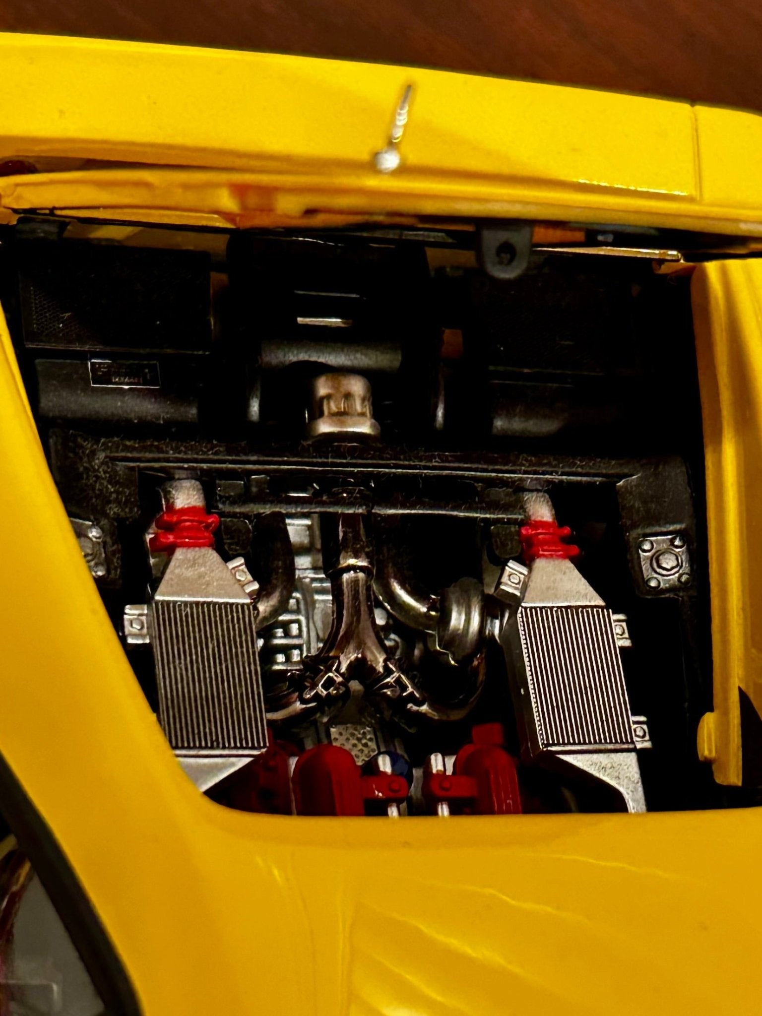 Hot Wheels Elite Ferrari 288 GTO Yellow 1/18 Scale Diecast Model Car | In Box - Product Image