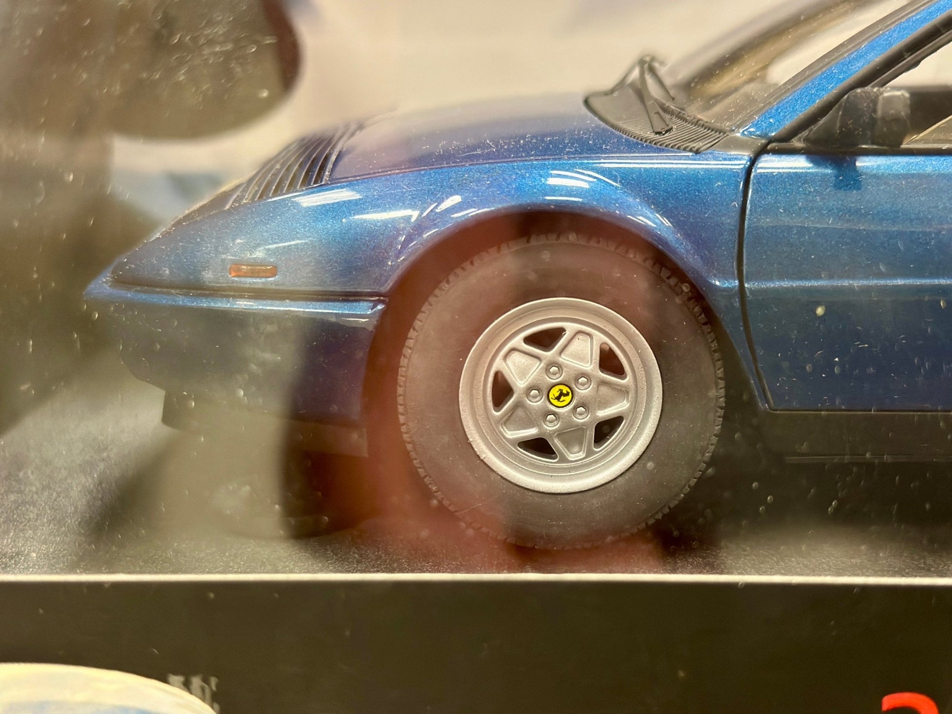 Hot Wheels Elite Ferrari 3.2 Mondial Blue 1/18 Scale Diecast Model Car | Limited Edition - Product Image
