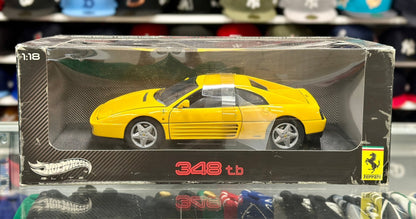 Hot Wheels Elite Ferrari 348 TB Yellow 1/18 Scale Diecast Model Car | New - Product Image