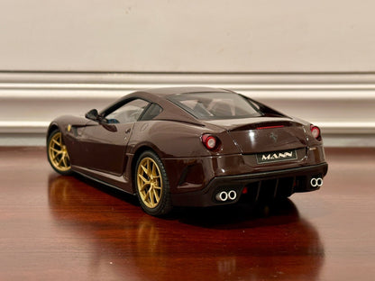 Hot Wheels Elite Ferrari 599 GTO0 'Michael Manns Edition' Purple w/ Gold Wheels 1/18 Scale Diecast Model Car | Limited Edition - Product Image