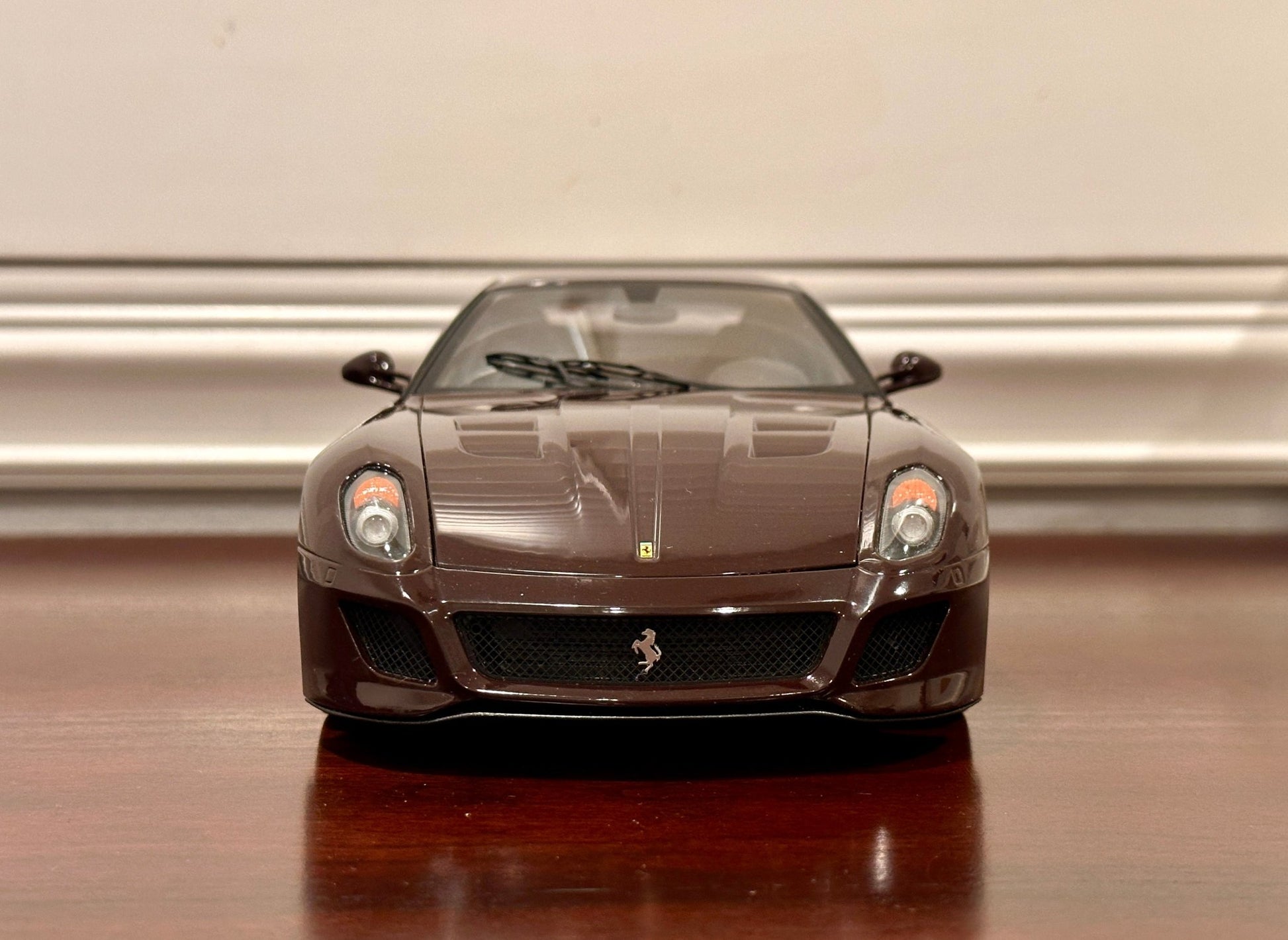 Hot Wheels Elite Ferrari 599 GTO0 'Michael Manns Edition' Purple w/ Gold Wheels 1/18 Scale Diecast Model Car | Limited Edition - Product Image