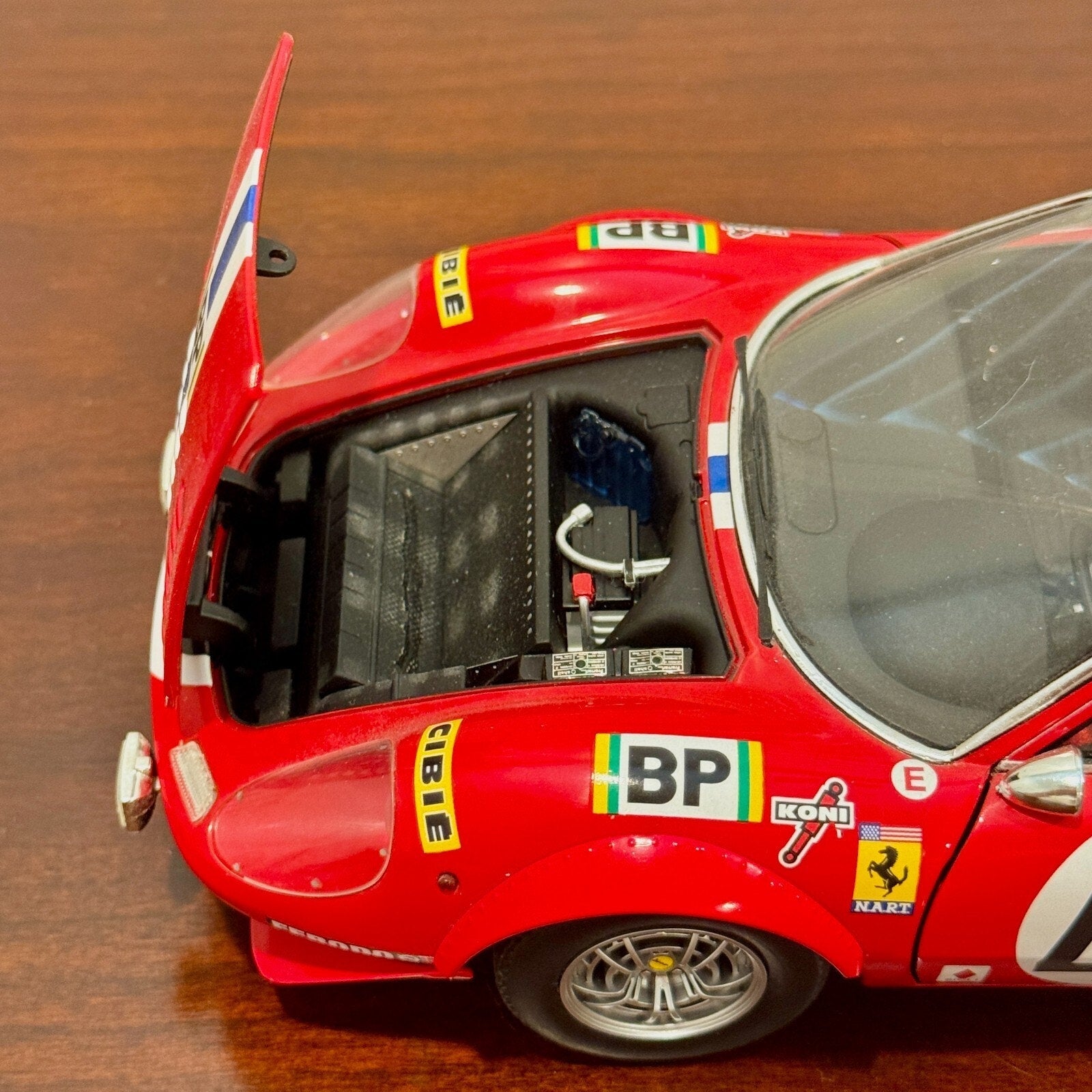 Hot Wheels Elite Ferrari Dino 246 GT Race Configuration 1/18 Scale Diecast Model Car | Limited Edition - Product Image