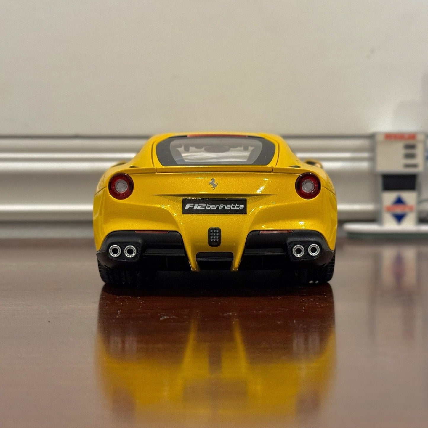 Hot Wheels Elite Ferrari F12 Giallo-Modena Yellow 1/18 Scale Diecast Model Car | Limited Edition - Product Image