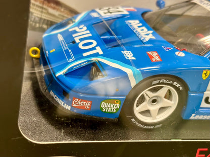Hot Wheels Elite Ferrari F40 Competizione Blue 1/18 Scale Diecast Model Car | New - Product Image