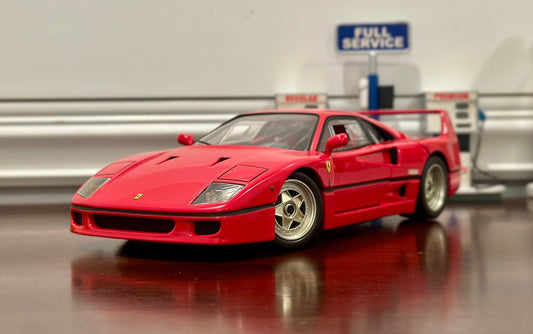 Hot Wheels Elite Ferrari F40 Red 1/18 Scale Diecast Model Car - Product Image