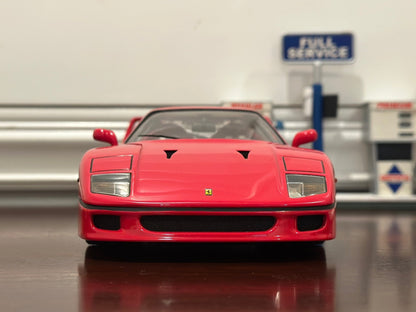 Hot Wheels Elite Ferrari F40 Red 1/18 Scale Diecast Model Car - Product Image