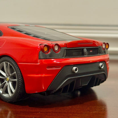 Hot Wheels Elite Ferrari F430 Scuderia Red w/ Silver Stripes 1/18 Scale Diecast Model Car | Limited Edition - Product Image