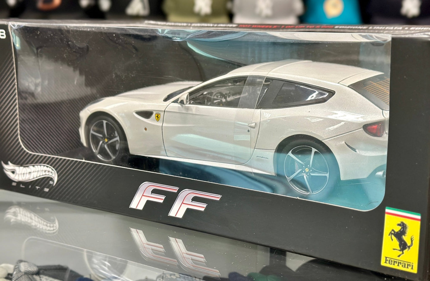 Hot Wheels Elite Ferrari FF White 1/18 Scale Diecast Model Car | Limited Edition - Product Image