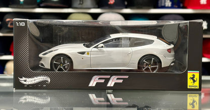 Hot Wheels Elite Ferrari FF White 1/18 Scale Diecast Model Car | Limited Edition - Product Image
