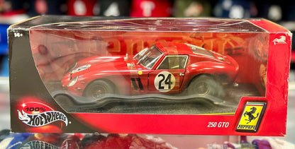 Hot Wheels Ferrari 250 GTO 'After Race' Red 1/18 Scale Diecast Model Car | New - Product Image
