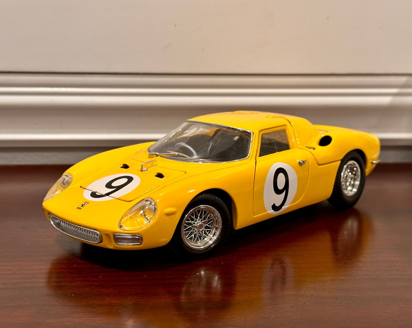 Hot Wheels Ferrari 250 LM Yellow 1/18 Scale Diecast Model Car - Product Image