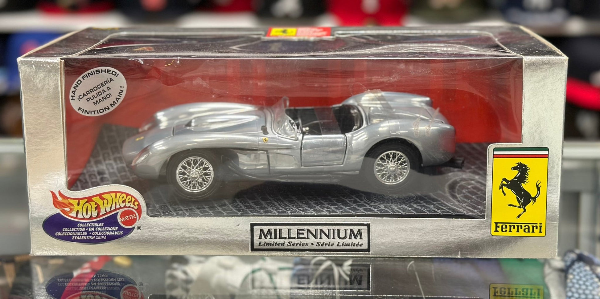 Hot Wheels Ferrari 250 TR Testarossa 'Chrome Polish' 1/18 Scale Diecast Model Car | New - Product Image