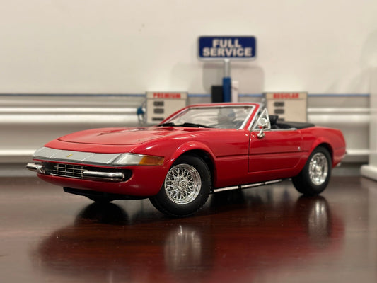 Hot Wheels Ferrari Daytona Spider Red 1/18 Scale Diecast Model Car - Product Image