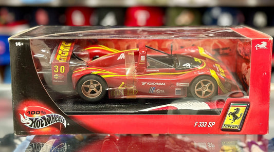 Hot Wheels Ferrari F333 SP Red 'After Race' Red 1/18 Scale Diecast Model Car | New - Product Image