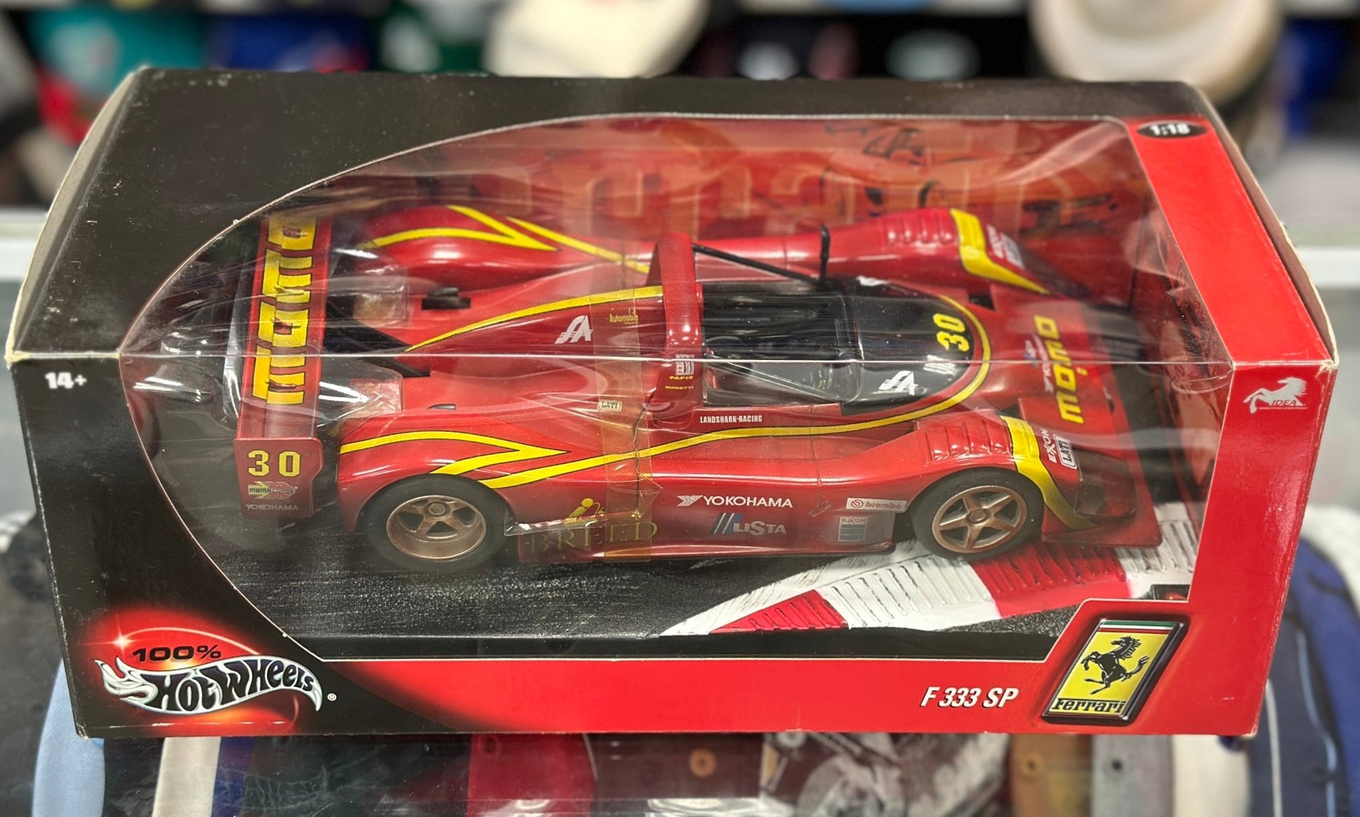 Hot Wheels Ferrari F333 SP Red 'After Race' Red 1/18 Scale Diecast Model Car | New - Product Image