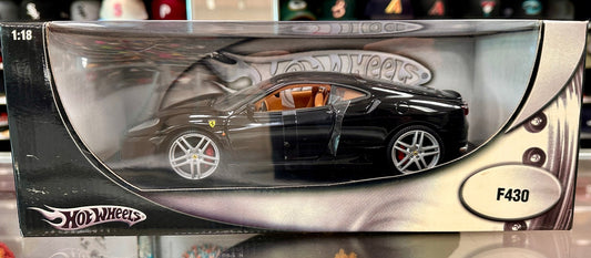 Hot Wheels Ferrari F430 Coupe Black 1/18 Scale Diecast Model Car - Product Image