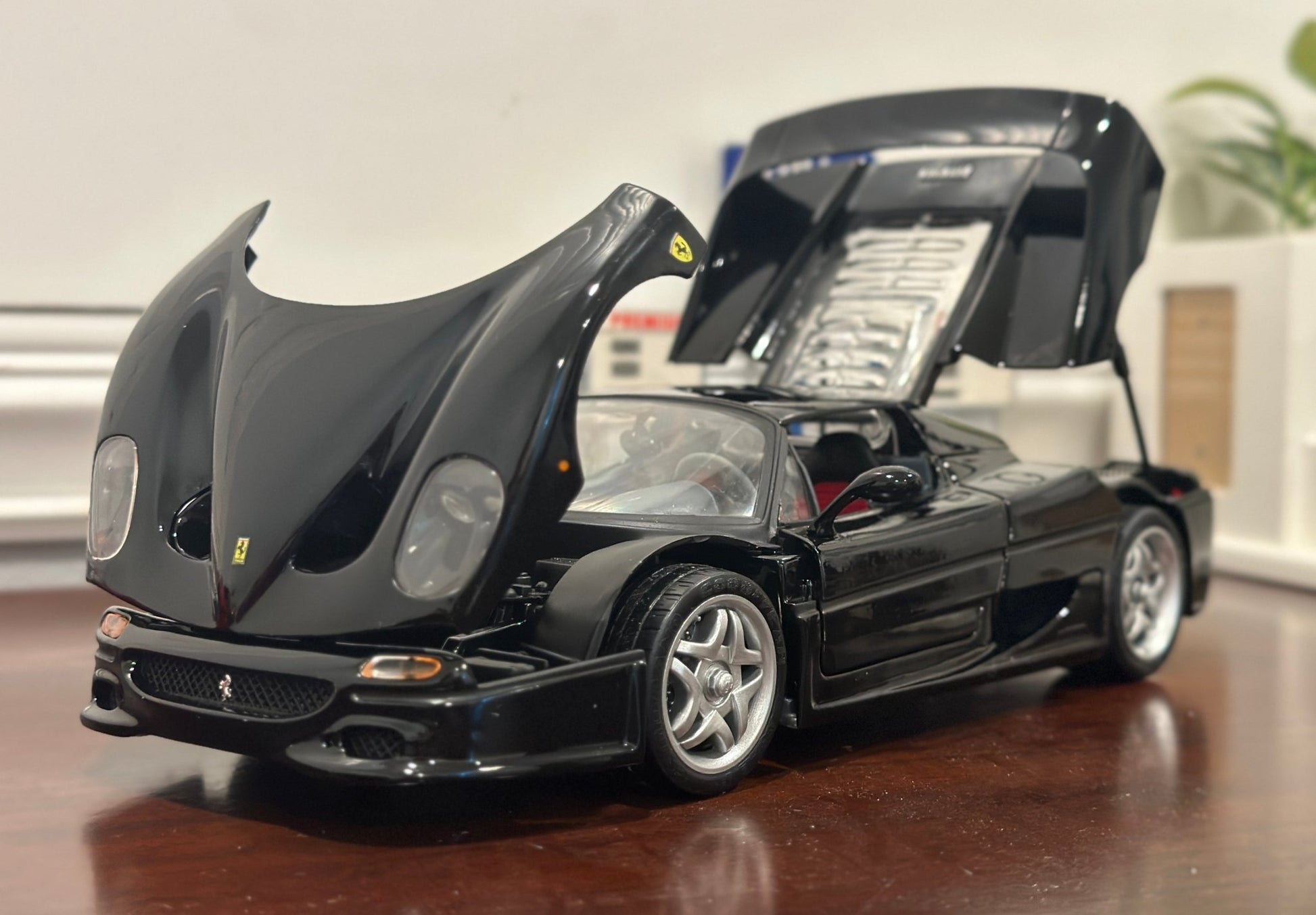Hot Wheels Ferrari F50 Hard-Top Black 1/18 Scale Diecast Model Car - Product Image