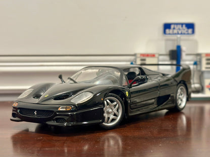 Hot Wheels Ferrari F50 Hard-Top Black 1/18 Scale Diecast Model Car - Product Image